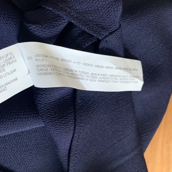 NWT ZARA COLORBLOCK NAVY GREEN TUNIC TOP DRESS - Picture 13 of 13